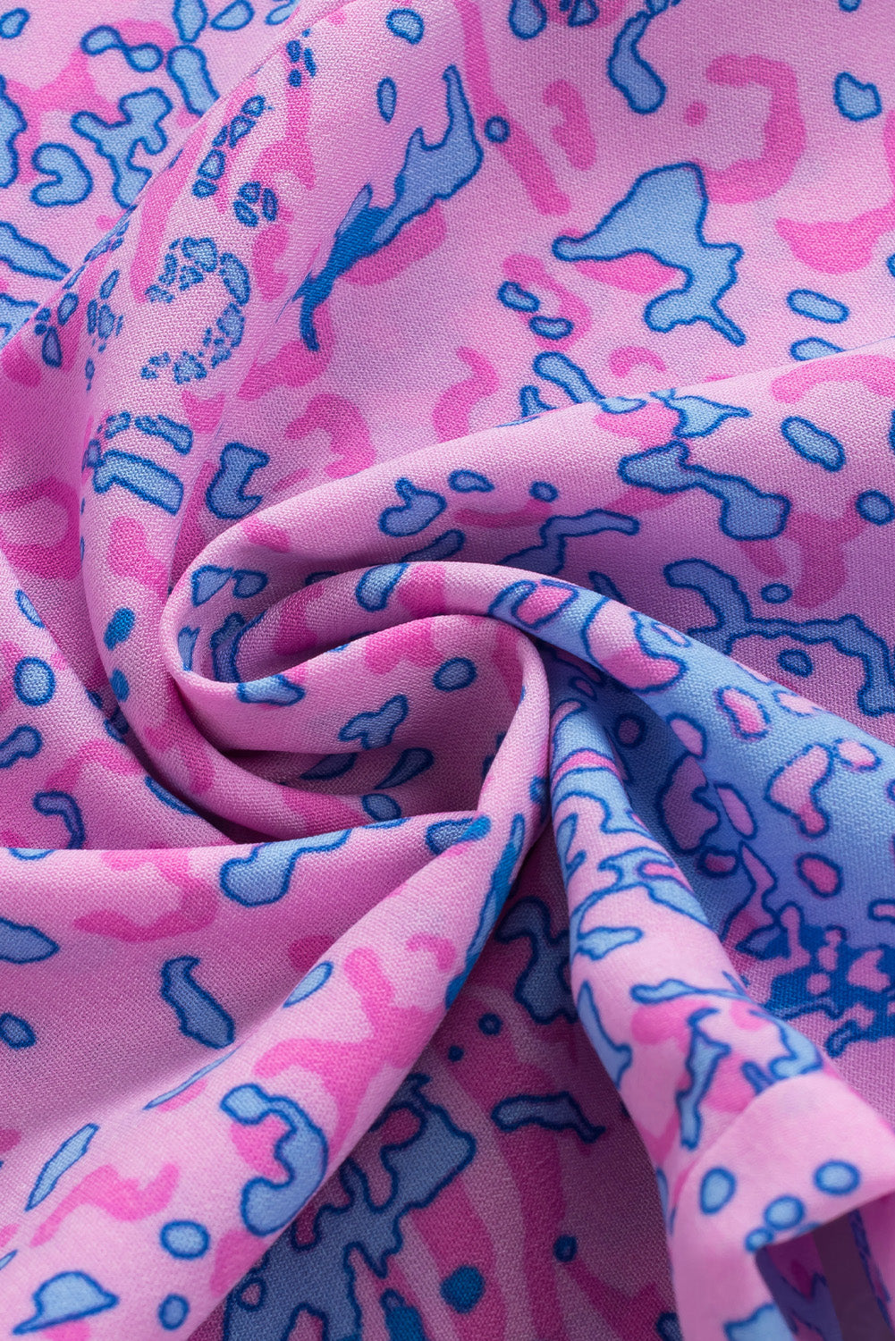 Haut à lacets et volants à imprimé léopard 