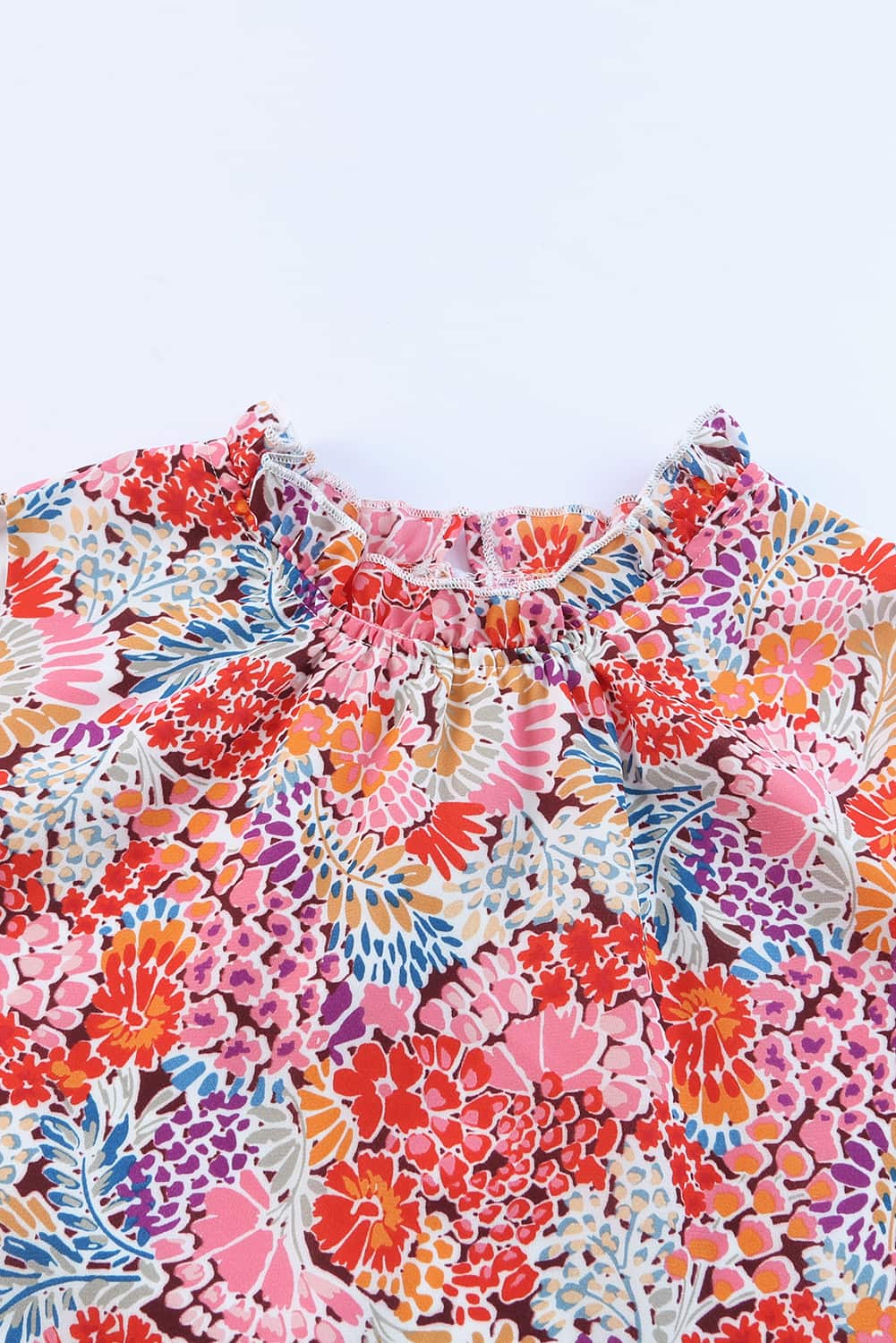 Camiseta sin mangas holgada con estampado floral multicolor