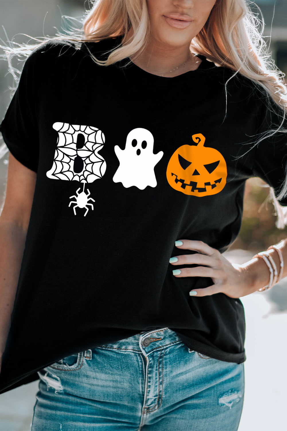 T-shirt à manches courtes avec imprimé graphique « It's Spooky Season »