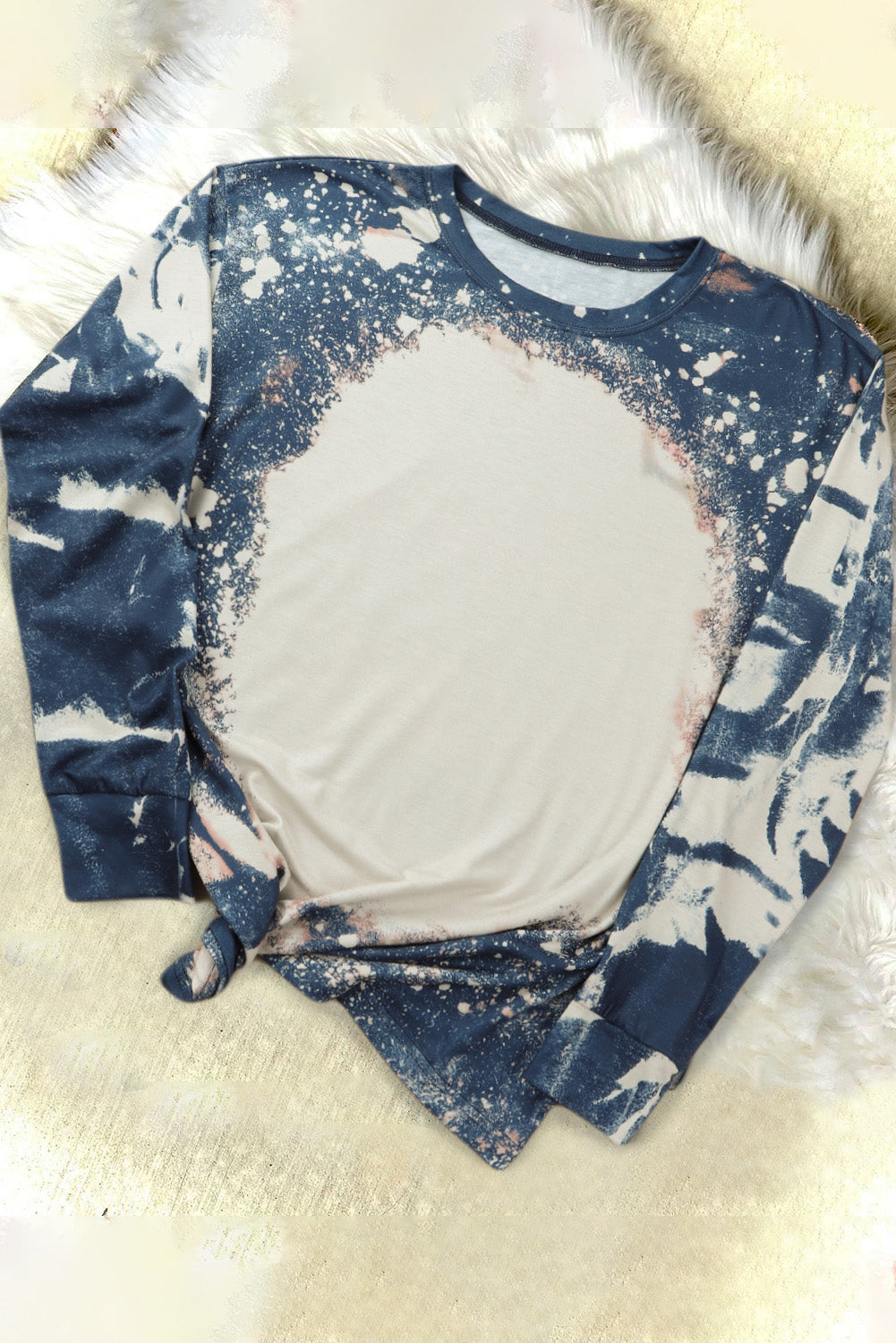 Multicolor Vintage Bleached Burning Vibe Pullover
