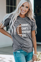 Camiseta informal gris con gráfico de fútbol americano