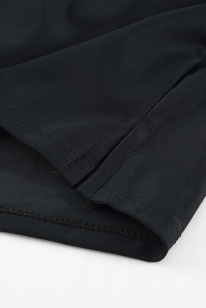 Blue Trim Black Women Swim Boardshort