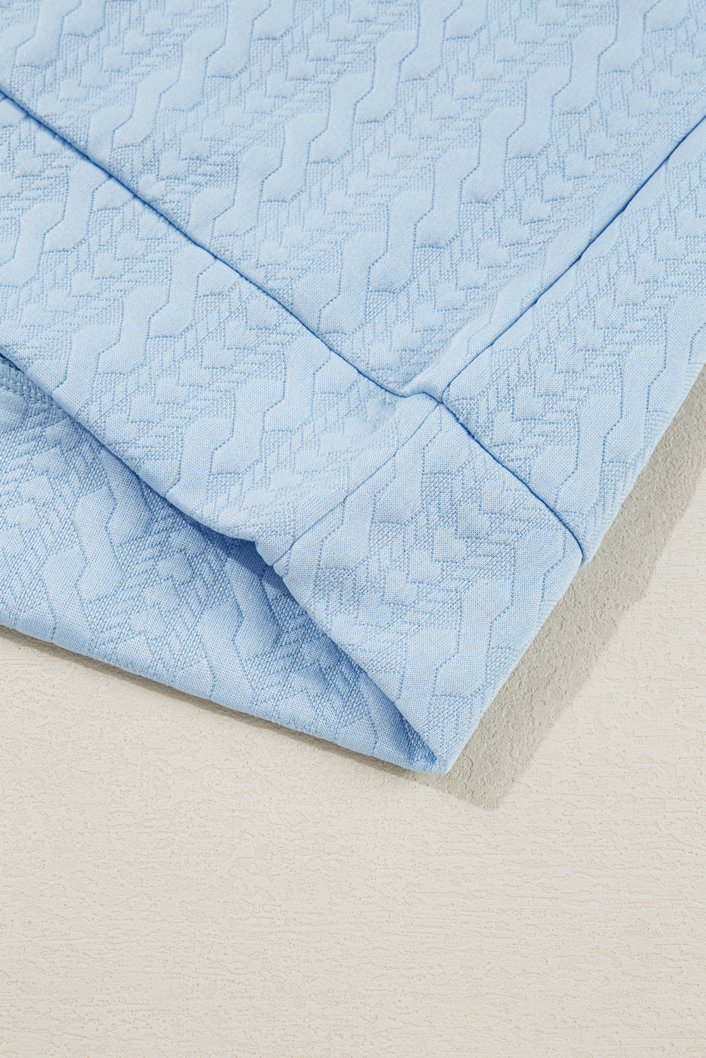 Ensemble débardeur et pantalon taille haute à bordures colorblock texturées bleu Beau