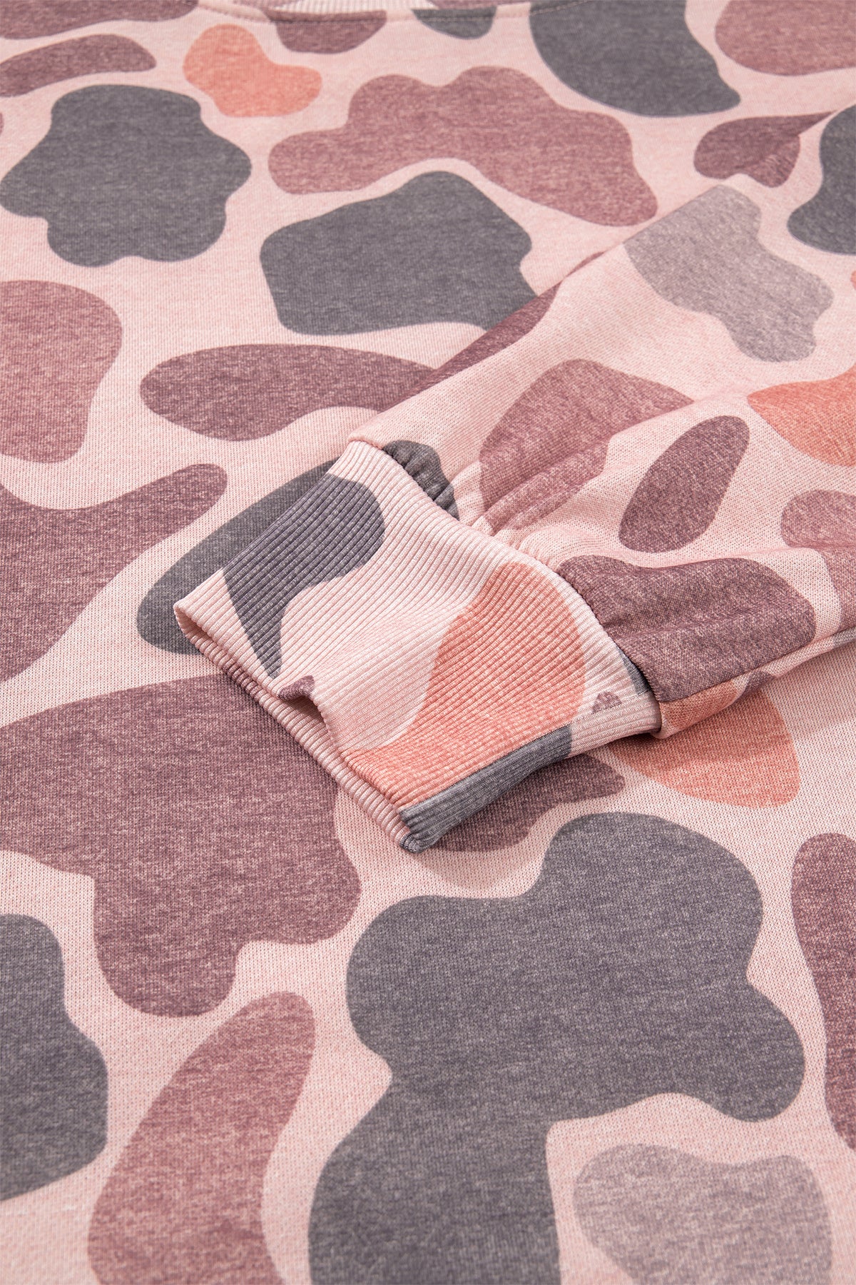 Multicolour Camouflage Western Style Pullover Sweatshirt