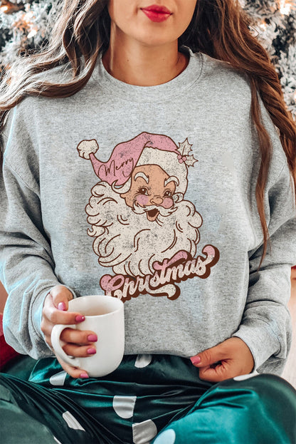 Sweat-shirt brodé Père Noël