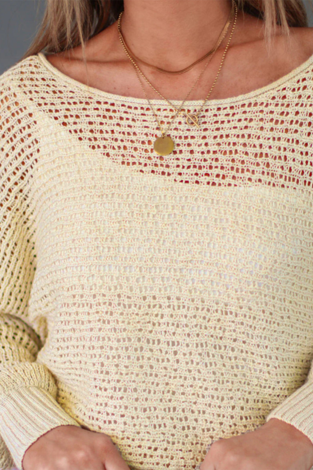 Pull en maille transparente ajourée