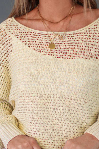 Pull en maille transparente ajourée