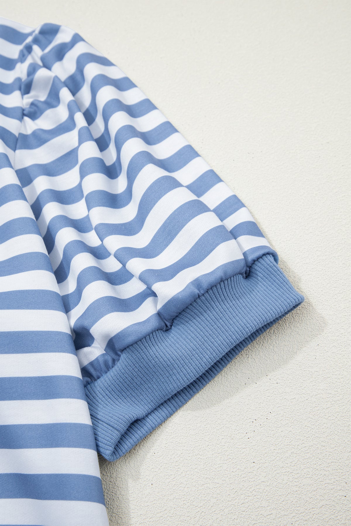 Orange Stripe Short Bubble Sleeve T Shirt