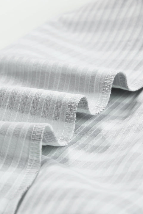 Camiseta de manga larga de punto texturizado con estampado de rayas