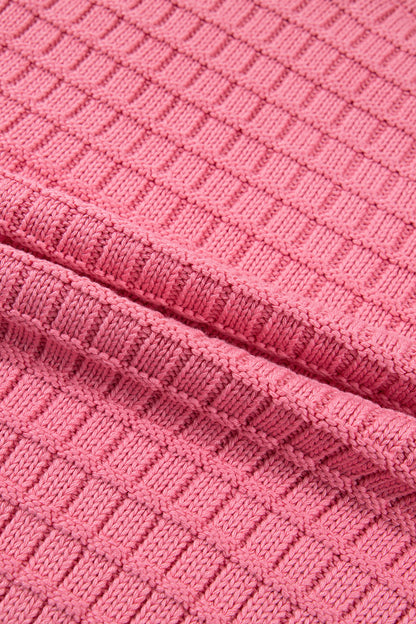 Peach Blossom Drop Shoulder Long Sleeve Knit Regular Fit Sweater