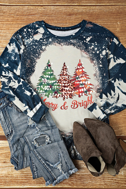 Multicolor Vintage Bleached Burning Vibe Pullover