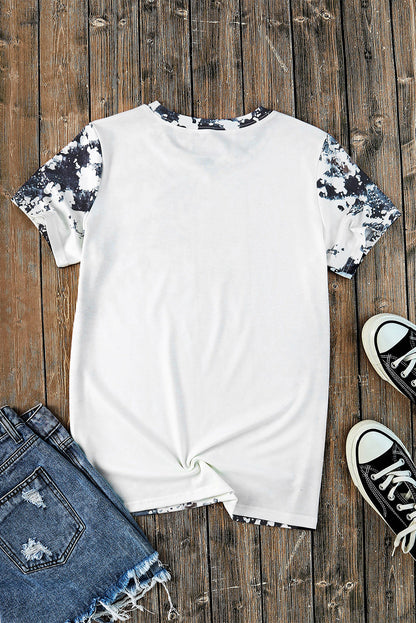 Blank Apparel - T-shirt gris teint et blanchi style western