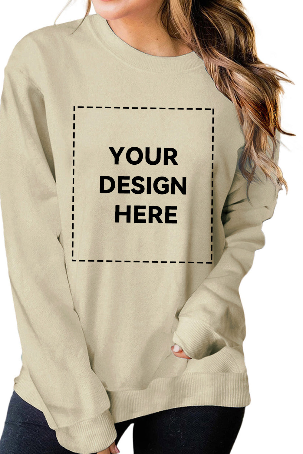 Blank Apparel - Sweat-shirt ras du cou uni rouge