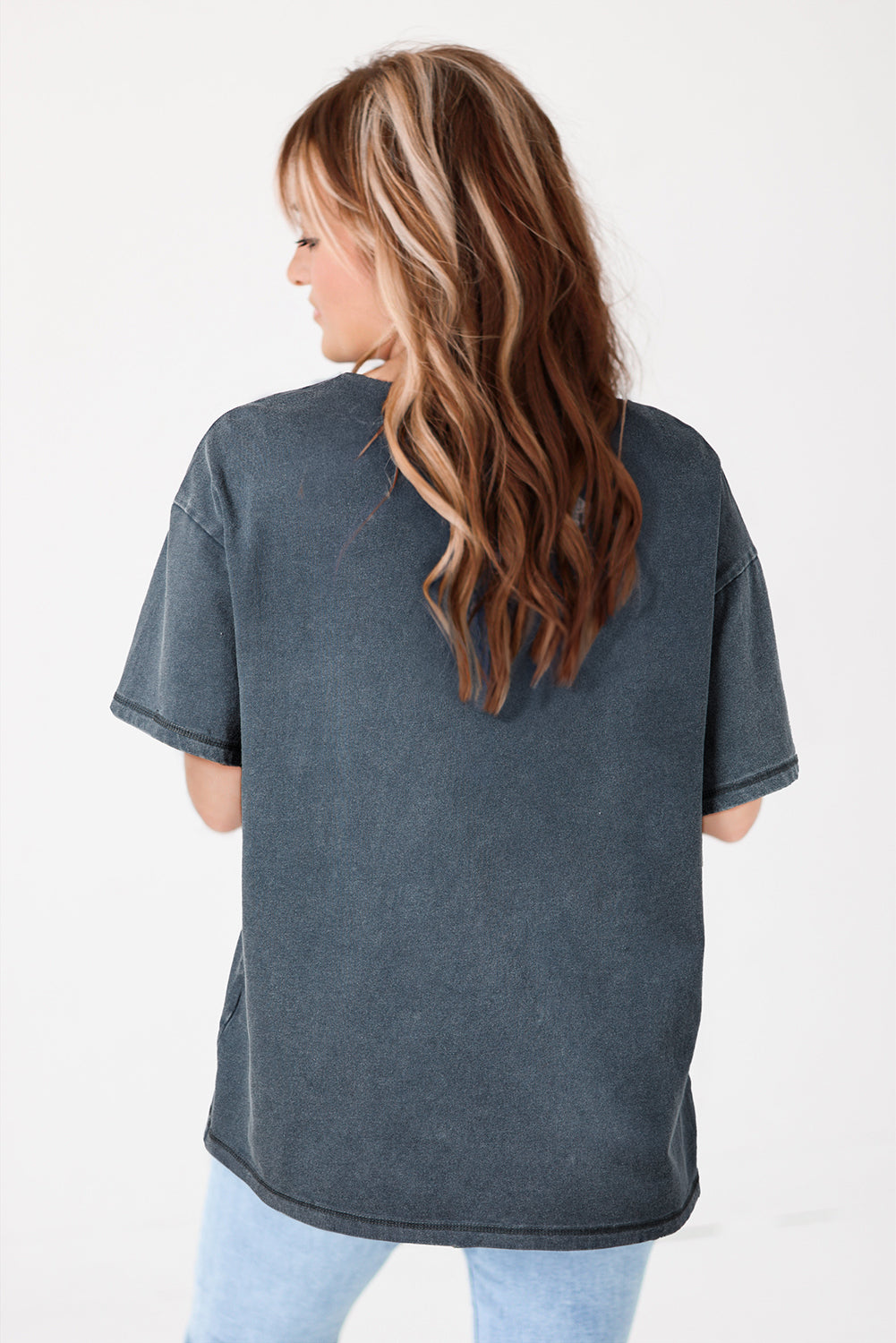 T-shirt graphique à motif bottes de cowboy western taille haute