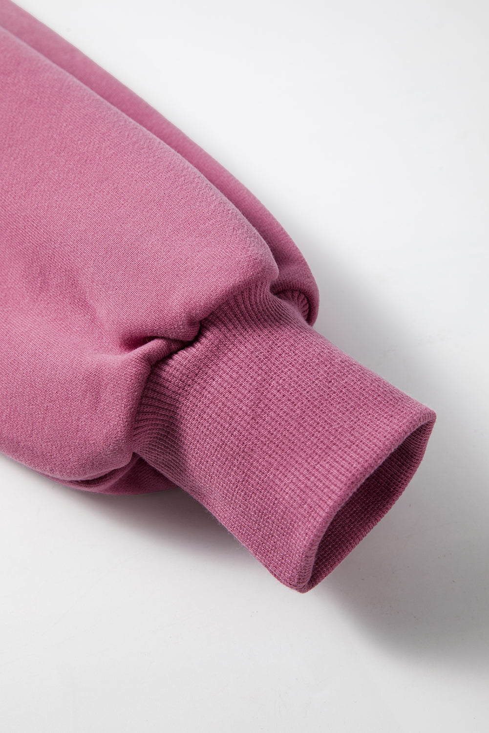 Valerian Solid Fleece Lined Drop Shoulder High Low Sweatshirt