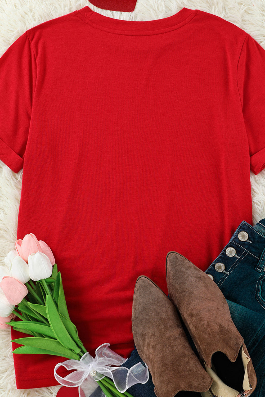 Camiseta de manga corta con estampado gráfico de Merry Christmas Trees