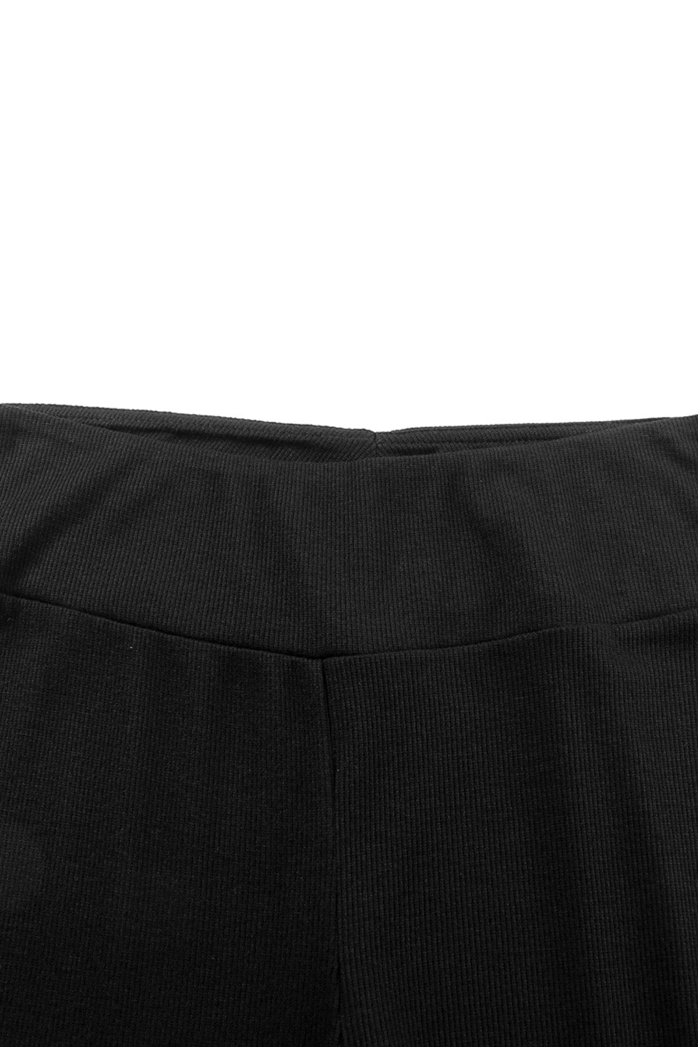 Leggings con abertura y cintura alta de punto acanalado 