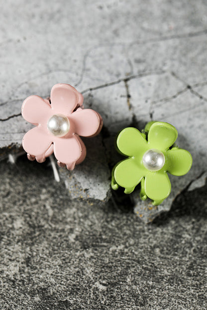 Pasador de pelo de flor de perla verde claro 