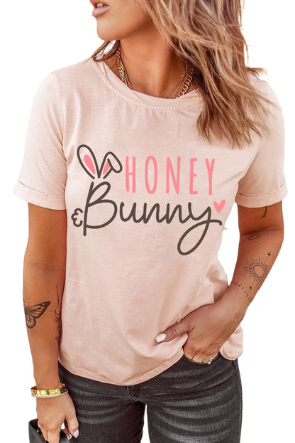 T-shirt à manches retroussées HONEY Bunny Graphic