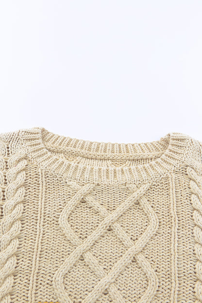 Suéter tipo jersey de punto texturizado con bloques de color a rayas 