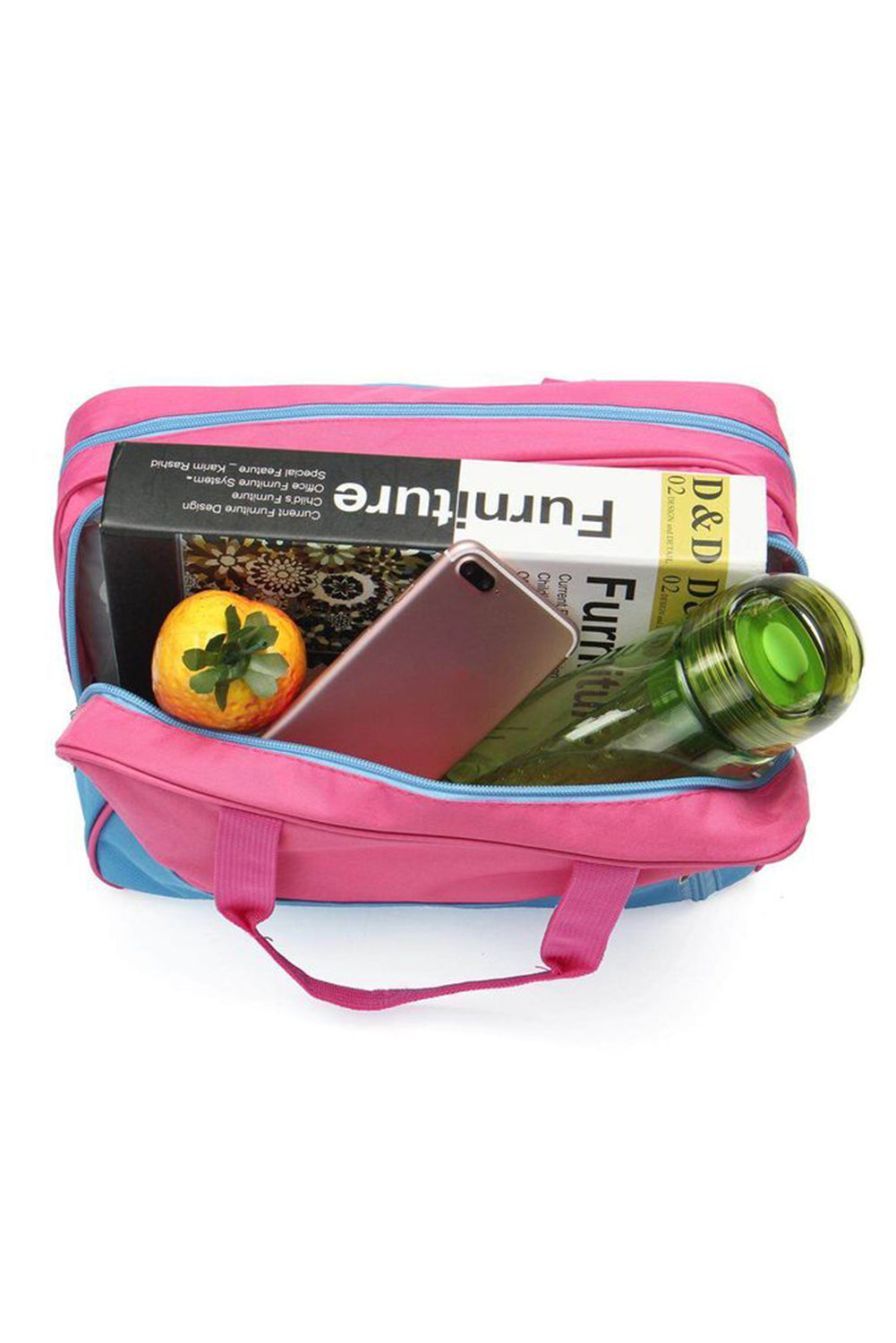 Sac de yoga portable à poches zippées et blocs de couleurs Bonbon