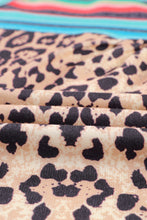 Multicolor Serape Leopard Patchwork Pocket V Neck Tank Top