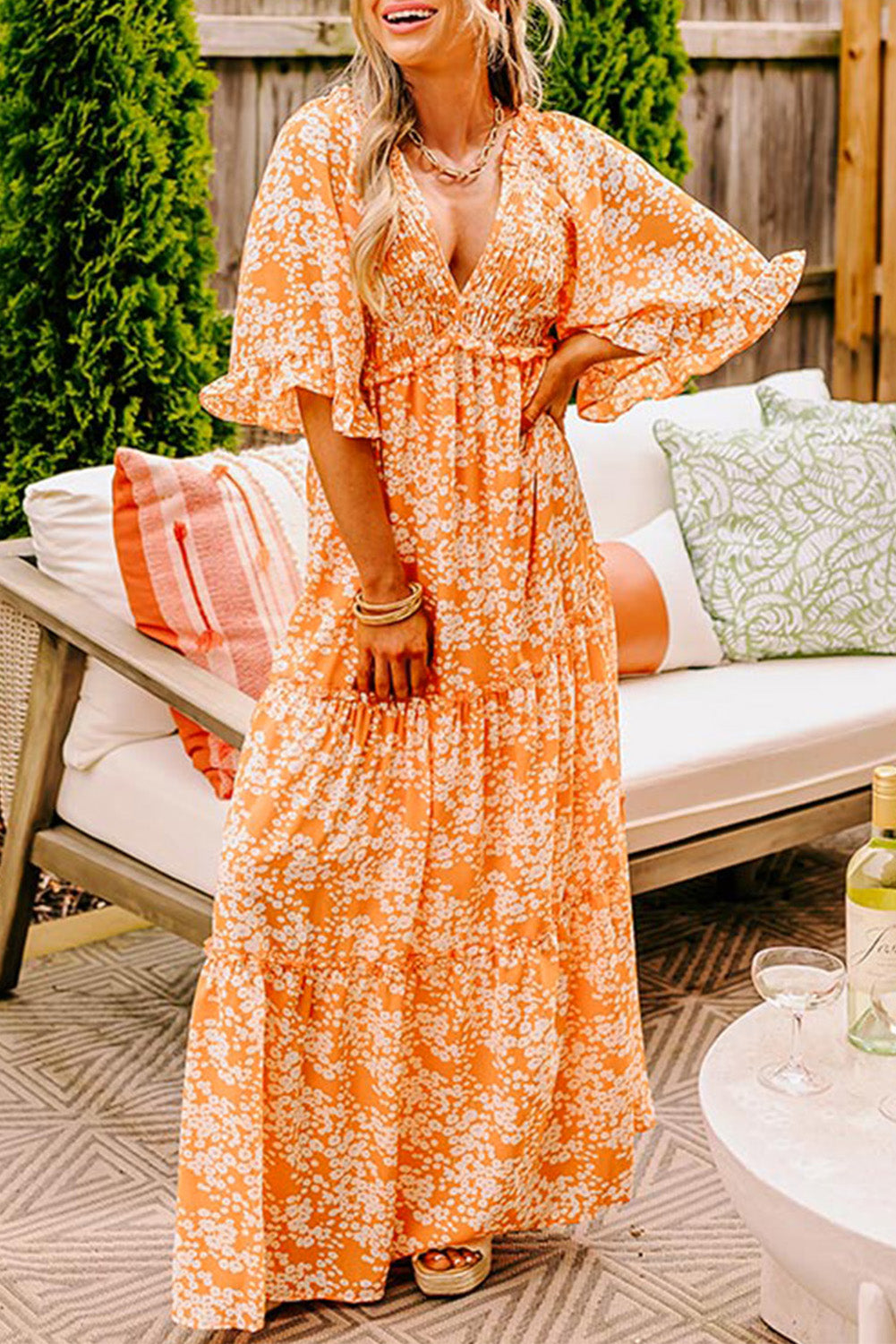Women Shirt Dress With Pockets Women's V-Neck Shift Dress  Loose Fit Short  Sleeve Ruffle Dress With Pockets For Summer 2025 Travel Dresses Wrinkle Free
