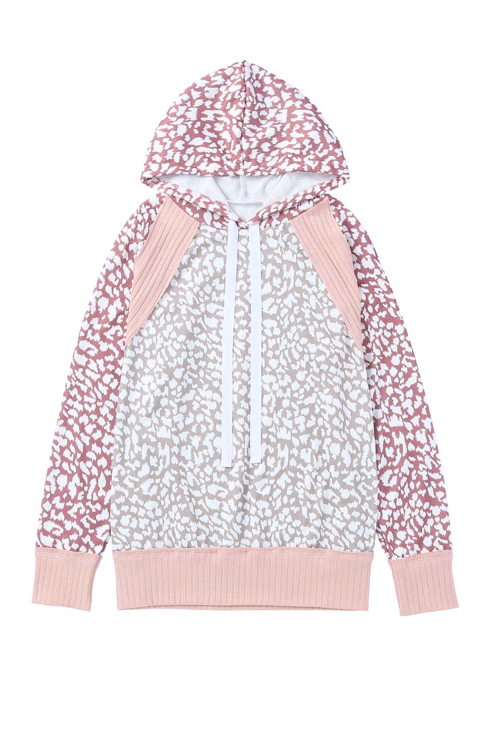 Sweat à capuche à manches longues léopard