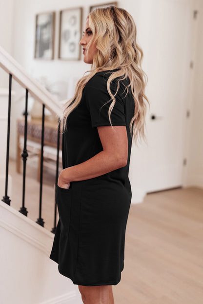 Tunique à manches courtes avec poches latérales 