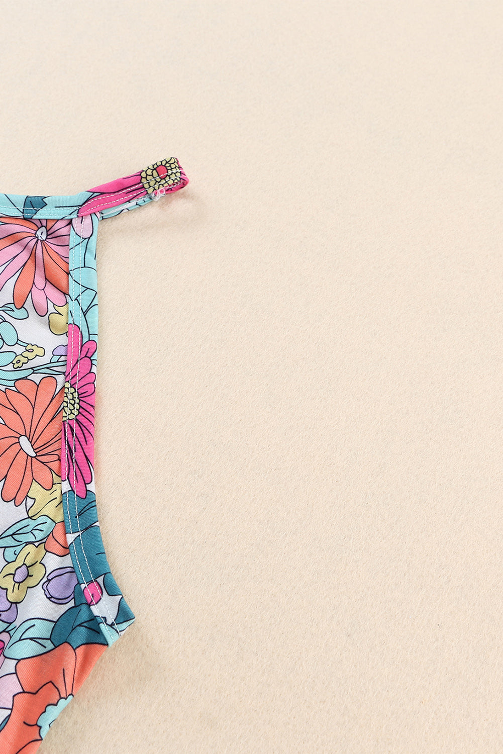 Débardeur sans manches à imprimé floral multicolore 