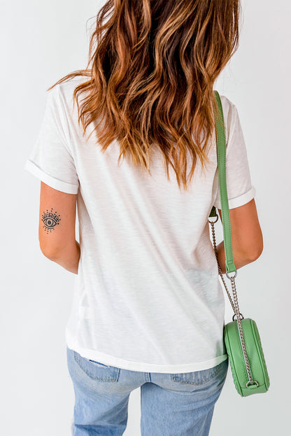 White Rugby Bowknot GAME DAY Graphic Tee