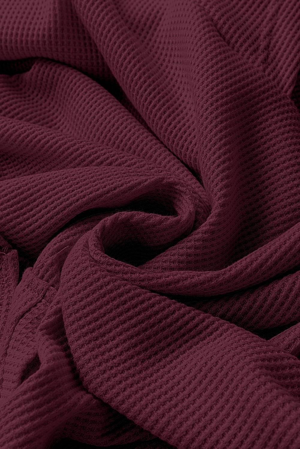 Sweat à capuche oversize en tricot gaufré Red Dahlia doublé polaire