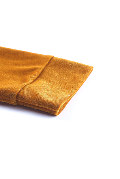 Abrigo retro de terciopelo con bolsillo de manga larga 