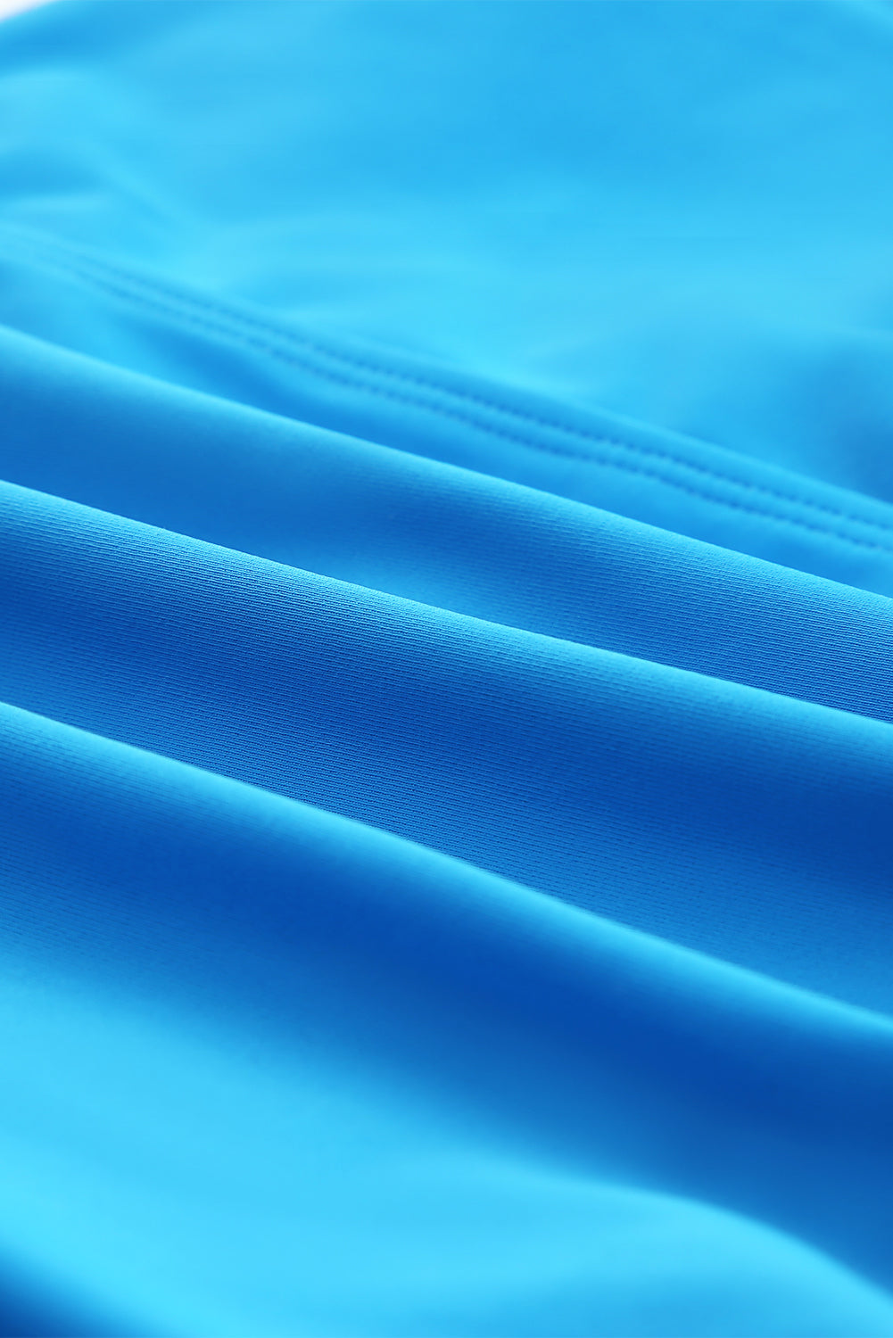 Traje de baño tankini con tiras y escote de muesca en contraste de cintura alta