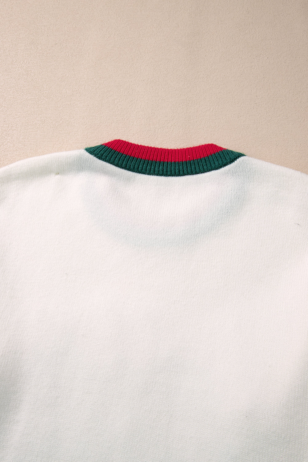 Pull grande taille à épaules tombantes et bordures colorblock à motif Holly Jolly et guirlandes blanches