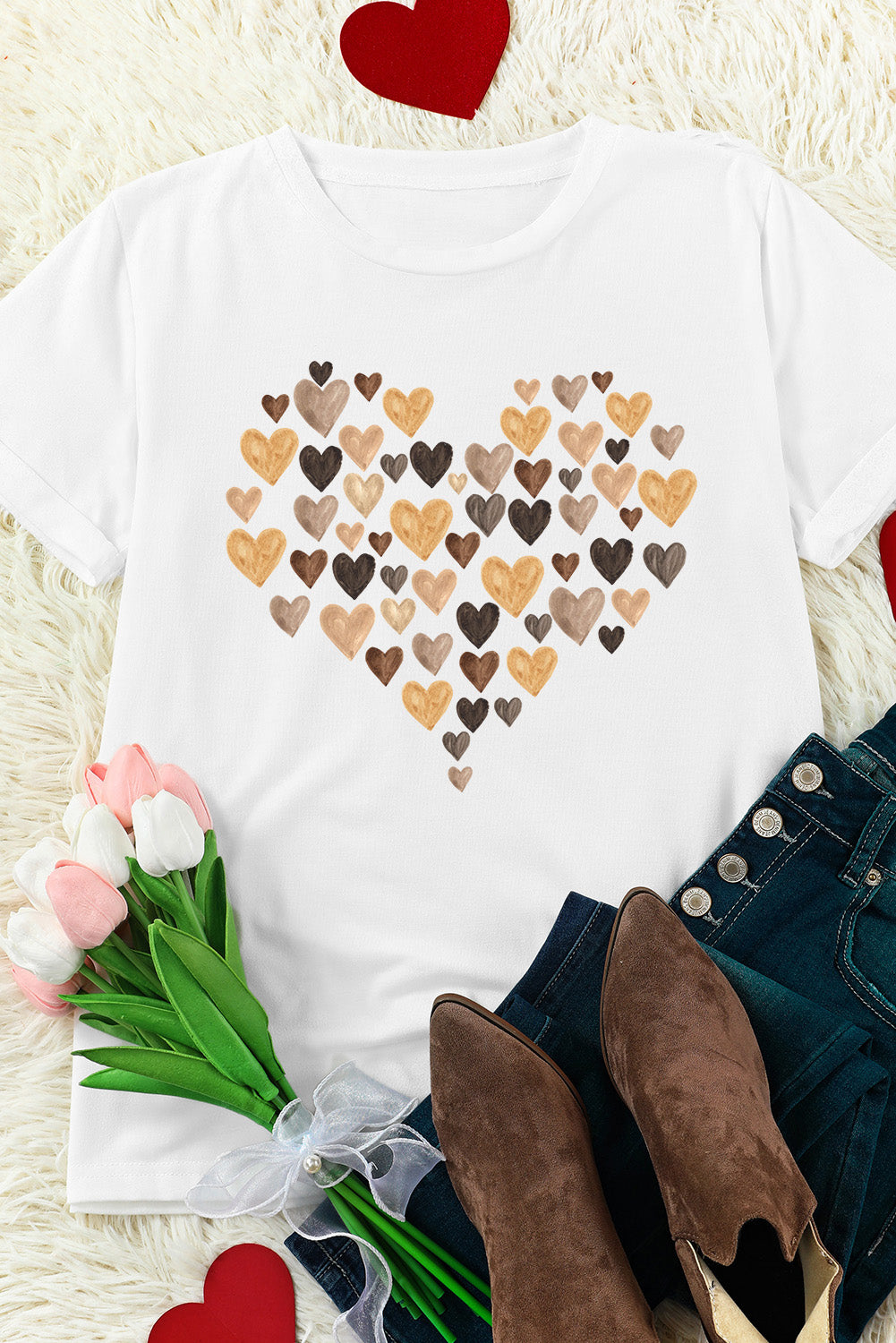 all you need is love Valentines Kisses Graphic Tee