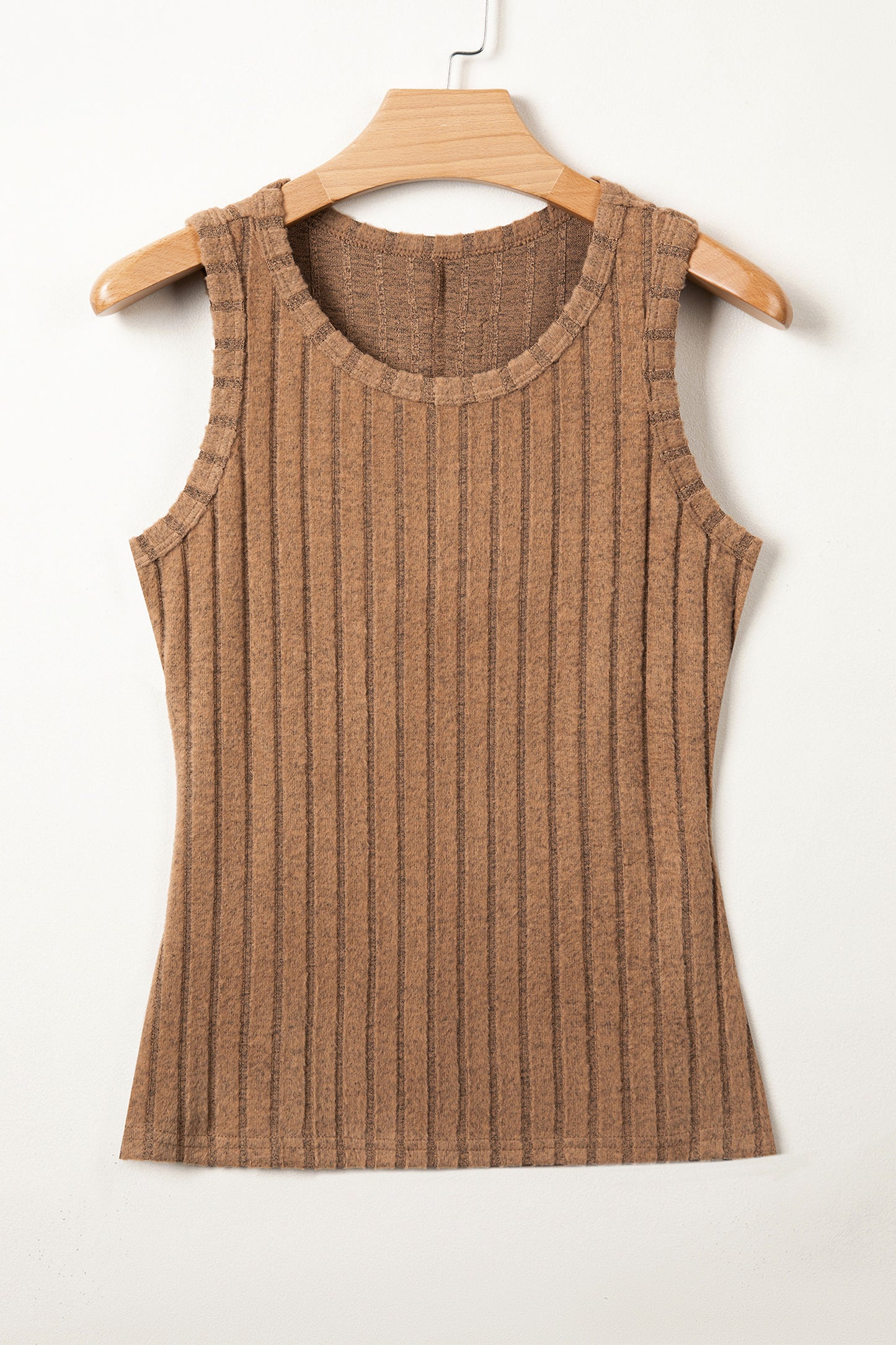 Bonbon Slim Ribbed Mineral Wash Tank Top