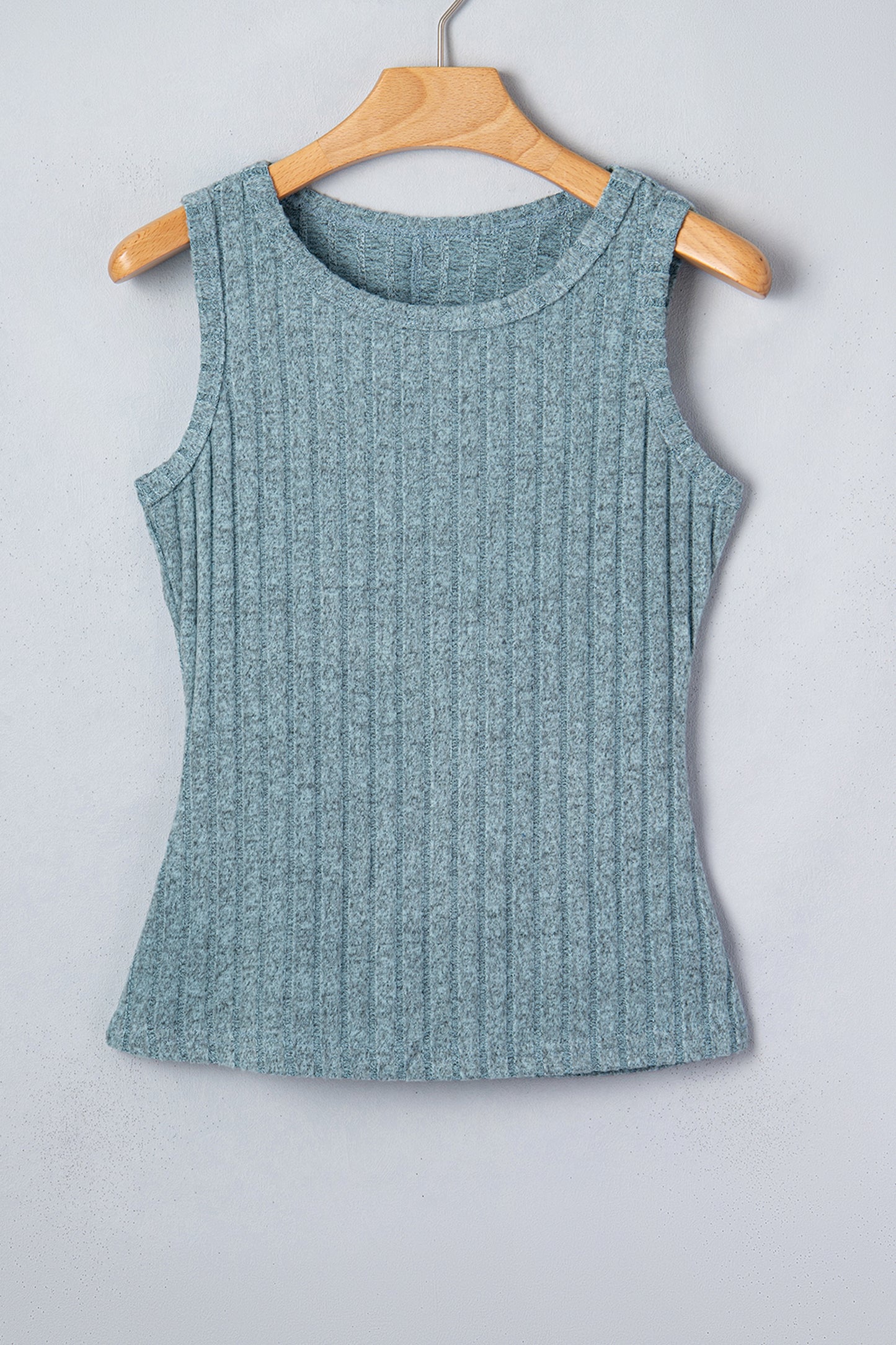Bonbon Slim Ribbed Mineral Wash Tank Top
