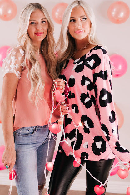 Print Long Sleeve Loose Top