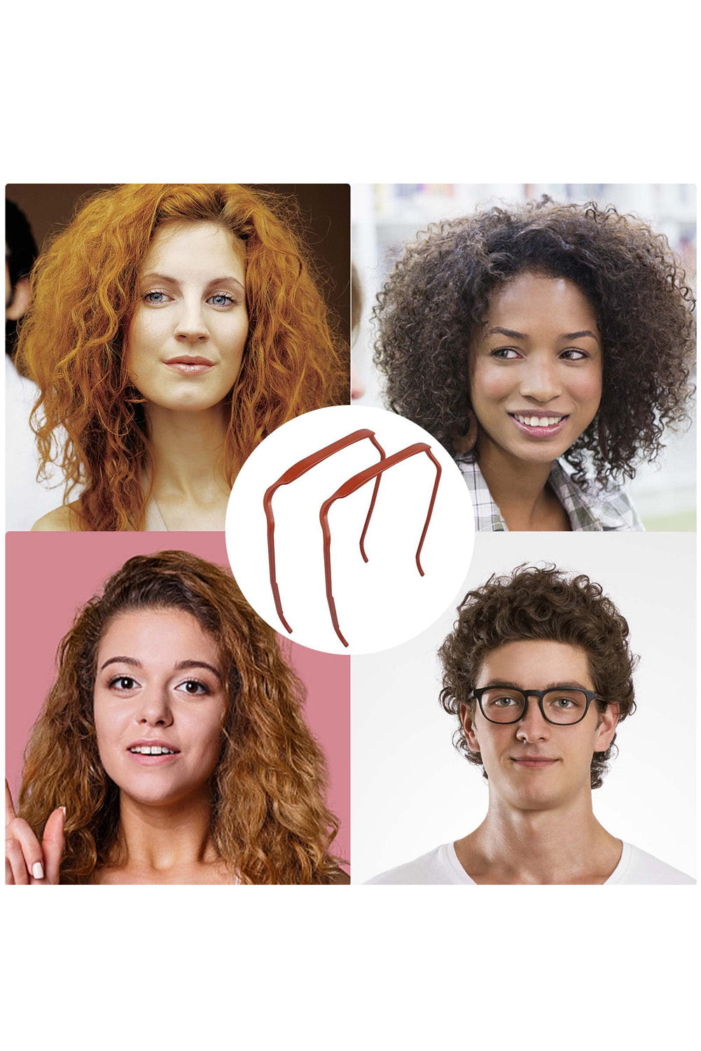 Silvery Thick Hair Squared Plastic Hair Hoop