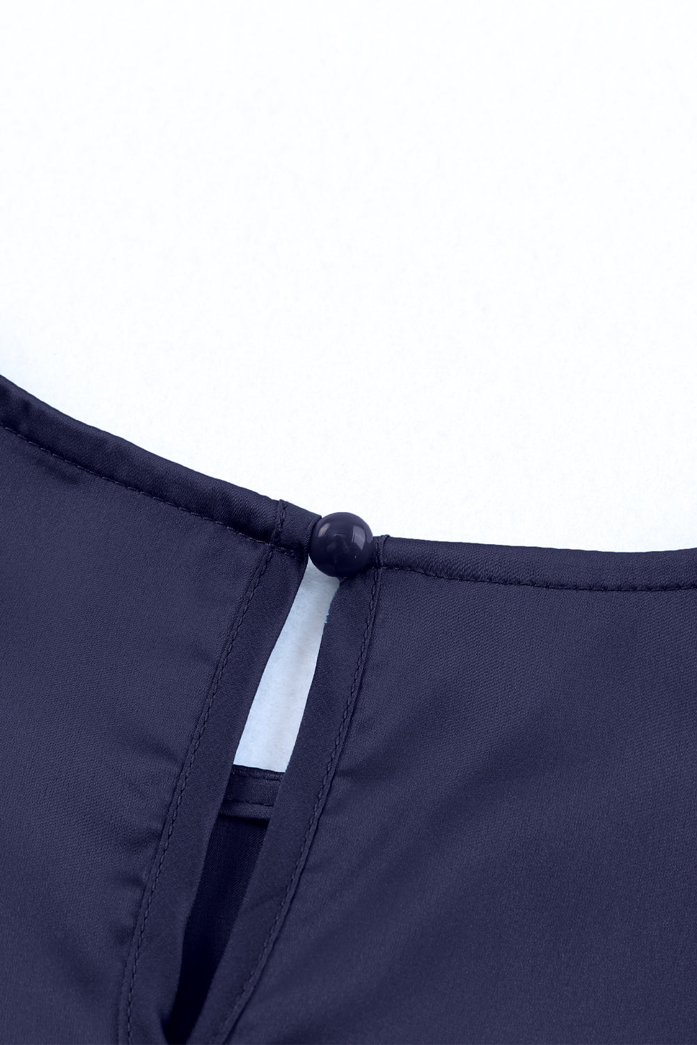 Ruched Puff Short Sleeve Satin Blouse