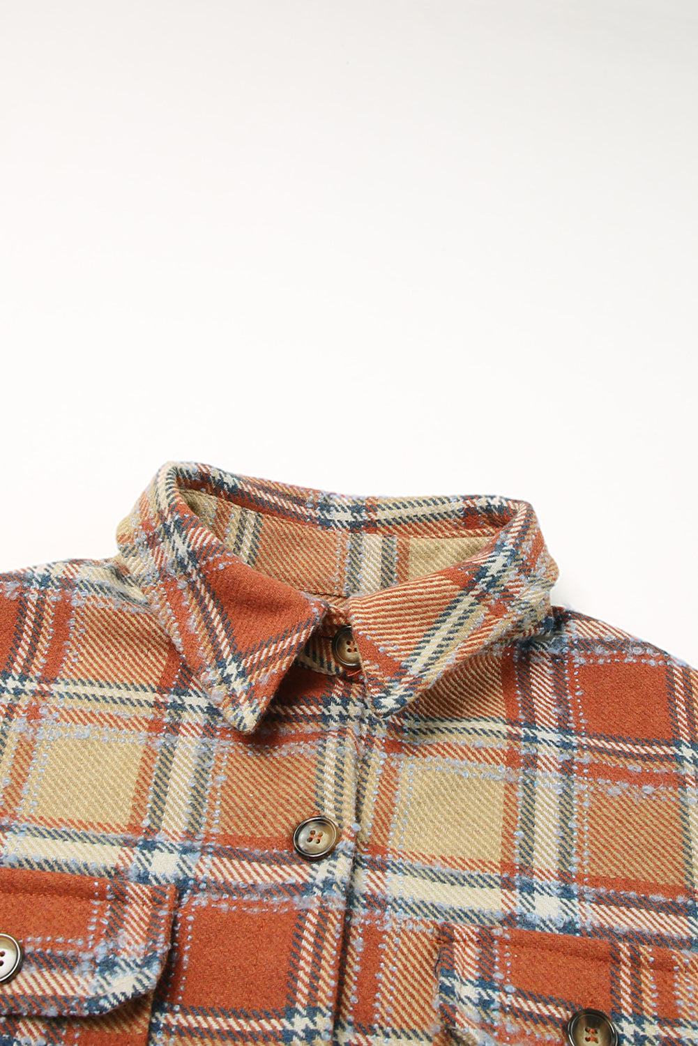 Sobrecamisa roja extragrande con bolsillos con solapa y aberturas 