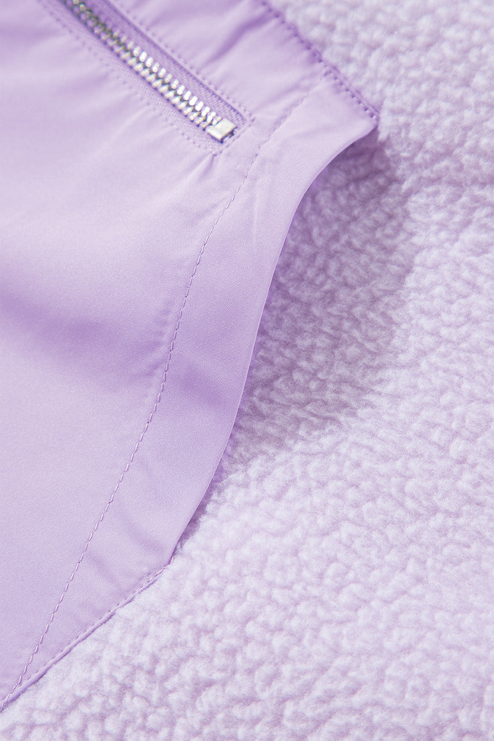 Sweat à capuche à cordon de serrage et poche zippée plaquée Lavendula