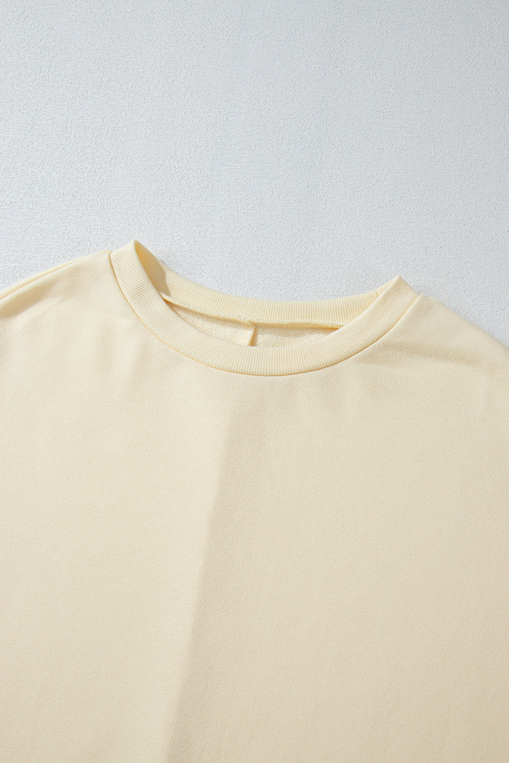 Haut à manches longues et col rond, imprimé géométrique patchwork, abricot