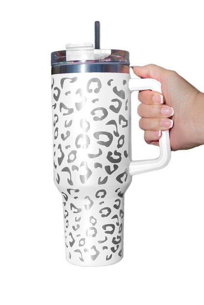 Tasse à double isolation en acier inoxydable 304 à motif léopard tacheté, 1 134 g