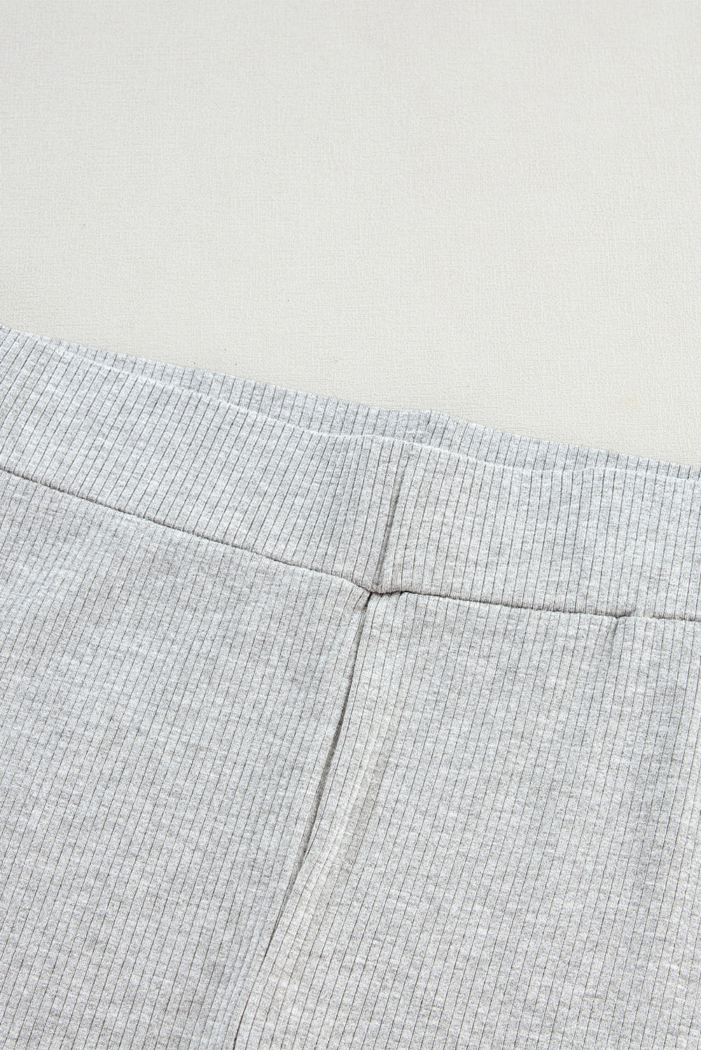 Ensemble tunique ample gris clair uni et short slim