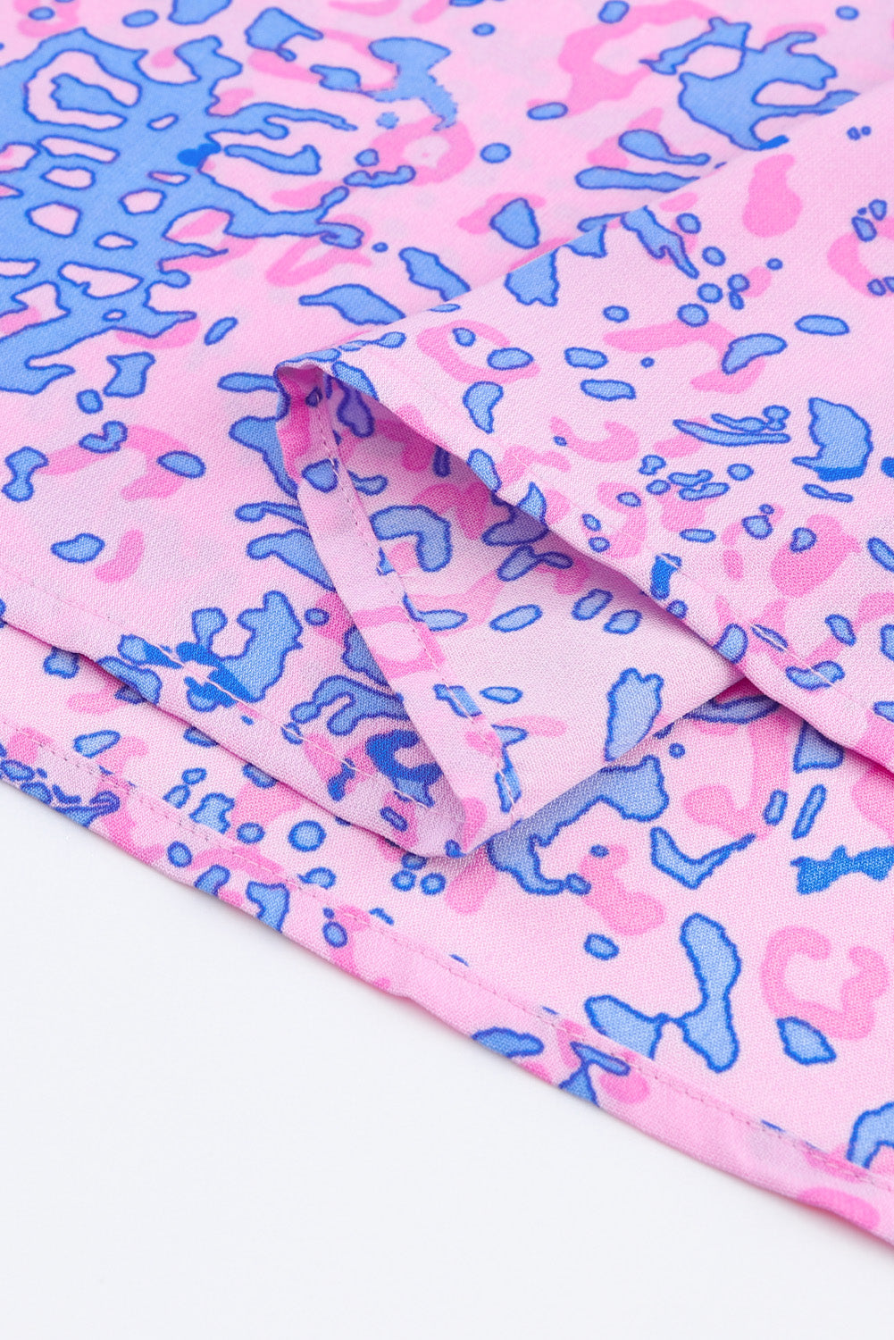 Haut à lacets et volants à imprimé léopard 