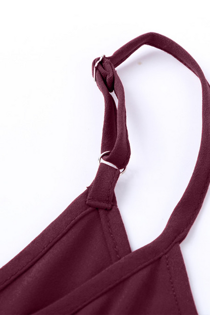 Spaghetti Strap Buttoned Tank Top