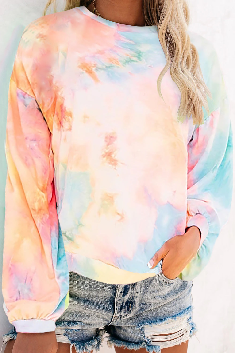 Sweat-shirt en tricot tie-dye 