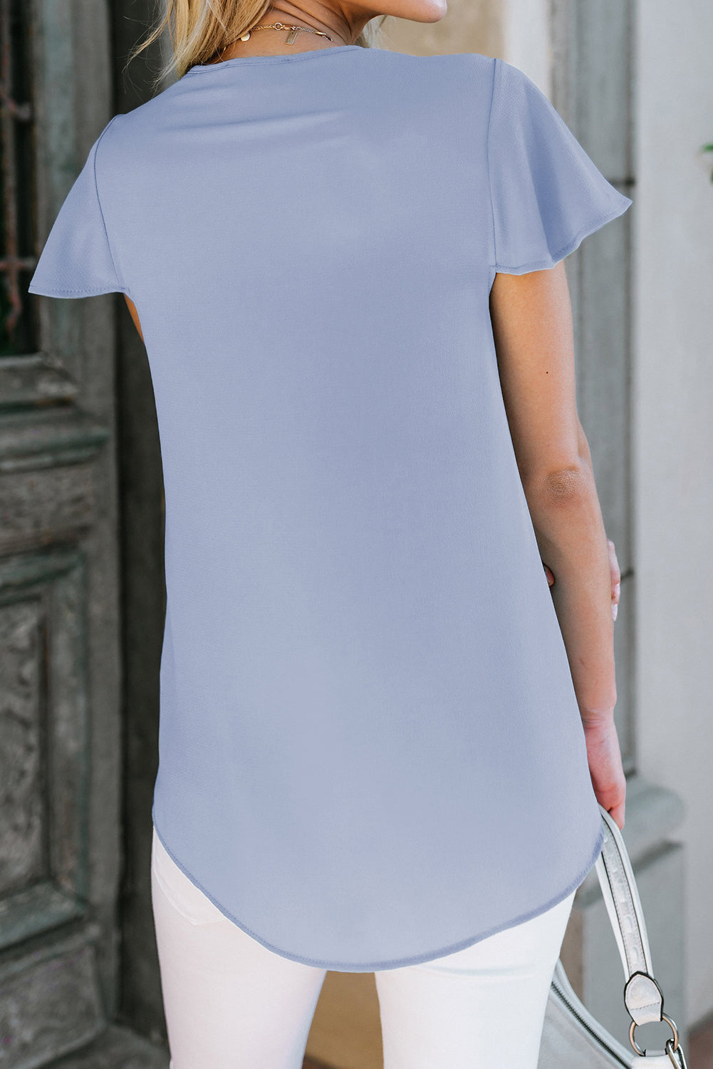 V Neck Short Sleeve Tee